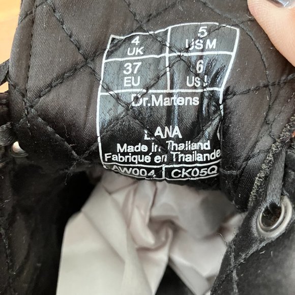 Dr. Martens Lana Black Velvet Ankle Boot - Picture 10 of 10